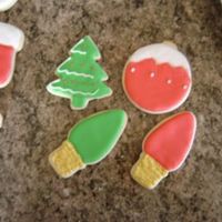 Christmas Traditional Sugar Cookies with royal icing.