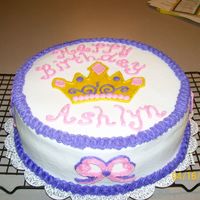 Princess Birthday Cake Here is the other cake that my friend wanted on short notice. Two 10 inch rounds, one chocolate and one butter, done in buttercream icing...