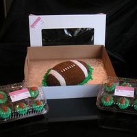 Football With Matching Cupcakes 