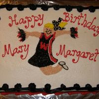 Cheerleader Created for a 13th birthday - the young lady just made cheerleader as well so done in school colors!