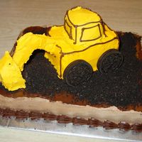 Backhoe This was my first attempt at a 3D cake. I made it for my nephew's 3rd birthday.
