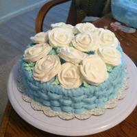 Basket Of Roses This is my certification cake for my second class! The roses are royal icing (: