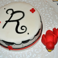 The Tiny Cake I Made For Our Anniversary This was from our fourth anniversary a while back. Two little red love birds- Our wedding colors were red, black and white. The black...