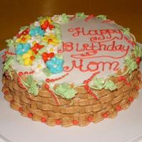Moms_Birthday_Cake.jpg Just a quick simple cake for mom's birthday. Devils food with buttecream.