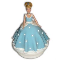 Cinderella Barbie Cake Just another Barbie Cake :D all fondant with marshmallow cream accents