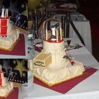 Red Carpet This was for a friend shower you can't really see it but the lights are flashing like camera flashes.