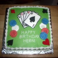 Birthday Cake For Poker Player cards are frozen transfer. chips are made from colorflow.
