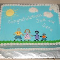 Adoption Cake I make this for some friends who were adopting two kids from Haiti. I got the idea from another cake on this site.