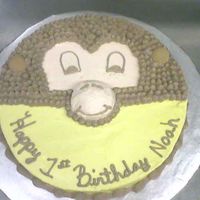 Monkey Cake Chocolate cake with choc frosting for the hair. Nilla Wafers for the ears. It looked better in person.
