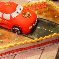 Lightning Mcqueen Birthday Cake I had done fondant and sculpting in class before, but I had not attempted it by myself at home yet. So this is sort of a first for me. I am...