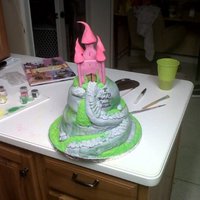 Castle Cake This was my take on the Debbie Brown's castle cake. The little girl just LOVED it.