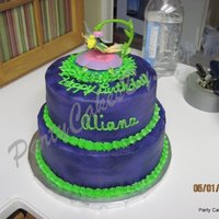 Tinkerbell Cake Here is a tinkerbell cake done for a first birthday.