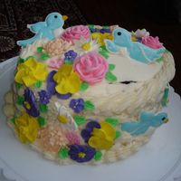 Wilton Course 2 My cake was vegan...notice the cracking? Other than that it was fantastic!