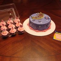 Birthday Cake And Cupcakes For My Daughter Chocolate cake with cream cheese icing
