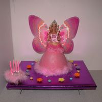 Fairy Cake I made this cake for our little girl's 5th Birthday. She had a Fairy themed party. The cake is a chocolate packet cake,baked in a...