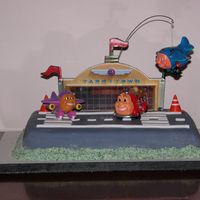 Jay Jay The Jet Plane Cake I made this cake for our son's 2nd birthday. Chocholate mud cake baked in a lamington tray and then iced with coloured fondant. Jay...