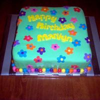 Retro Birthday Cake Birthday cake made for a party with an Austin Powers theme.The cake is covered in fondant with fondant decorations.