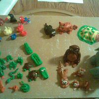 Rain Forest Animals For Baby Shower Cake These are the animals I used for The Rain Forest Baby Shower Cake, found in baby shower album. All are made out of MMF.