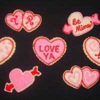 Valentine Heart Cookies I made these cookies for a last-minute Valentine order. I always use Toba's glaze but because she called on Valentine's Day...
