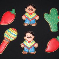 Mexican Themed Cookies NFSC with Toba's Glaze.