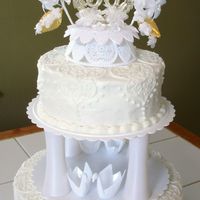 50Th Wedding Anniversary This was very very similar to their wedding cake they had 50 years ago, swans and all!