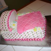 Pink_Brown_Bassinet.jpg Another Bassinet Cake; these are getting so popular :)the lady decorated the babys room in pink and brown