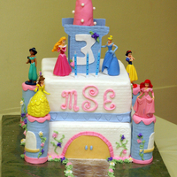 Princess Castle 3Rd Birthday Cake 3rd Birthday cake for my daughter. WASC cake w/rasberry filling. Buttercream and Jennifer Dontz fondant. Top turret is gumpaste and other...