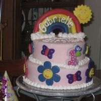 1St Birthday This cake was made for my best friend's daughter's 1st birthday. I wanted something pretty and girlie, and this is what I came up...