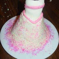 Dress Cake This was made for a display cake. Buttercream and rolled buttercream with edible glitter