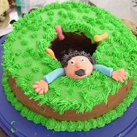 Time Slips Away-40Th Birthday Cake Wilton idea-Time Slips Away Cake