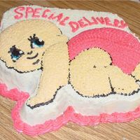 Girl Baby Cake Made from the Wilton Baby Pan