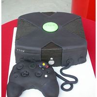 Another Xbox Cake This groom's cake went with the Cherry Blossom cake. I'm not at all happy with this either, I couldn't get the controller to...
