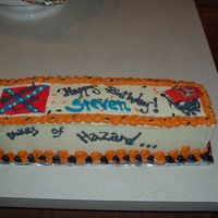 Dukes Of Hazard large wilton loaf pan ... I just got it and had to use it....chocolate cake.. decor.. dukes of hazard