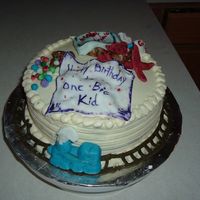 One Big Kid my dad is a big kid he always wants toys for his birthday so i made him a train , modal airplane and marbles... buttercream , fondant toys...