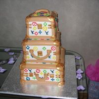 Engagement Cake This was for an engagement party. The theme was requested by the bride to be..she was pleased with the look.