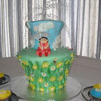 Shower Cake This is one that I delivered this morning. The maid of honour wanted daisies and a figurine holding an umbrella..everything else was up to...
