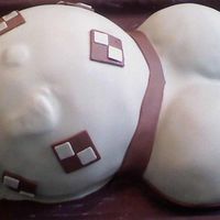 Pregnant Belly This is a baby shower cake. I did the dress to match the babies room decor.