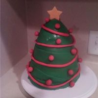 Christmas Tree This is a Christmas tree cake I made for my daughters class.