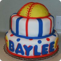 Softball Birthday Cake 10 y/o Birthday cake