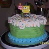 Practice Cake I wanted to make a practice cake of the Wilton Sponge Bob cake to see if I could do it, then I made the real one the next week.