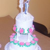 Tiered Cake Wilton Class III tiered cake, I made a reproduction of my own wedding cake