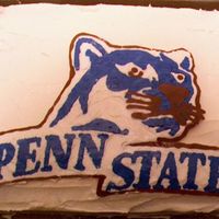 Grooms Cake Practice, Psu PSU buttercream transfer. My first try with a buttercream transfer!I may try a second cake in fondant