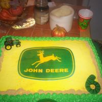 John Deere Cake Two 9 x 13-inch cakes. Half chocolate, half vanilla.