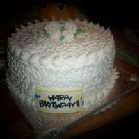 White Cornelli Lace 4-layer white birthday cake with french vanilla buttercream. I know I use cornelli lace a lot. It seems to be a good thing to do when the...