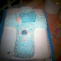 Cross With Fondant Baby 