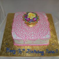 Sugarveil Doily With Gumpaste Vase And Flowers Just bought the sugarveil dispenser and love it so much fun to play with