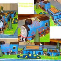 Thomas Train Cake thanks to all the great thomas cakes on here that i got inspiration from!! Wilton Choo Choo train pan, loaf pans for cars. Royal Icing on...