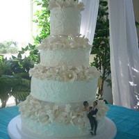 All White Wedding Cake 