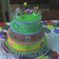 Dora Cake i made this for my daughter's 4th birthday. i for got to get a picture before everyone got there for the party, and one of the kids...