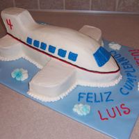 Airplane Cake Made from scratch using an 11X15" Wilton sheetcake pan.